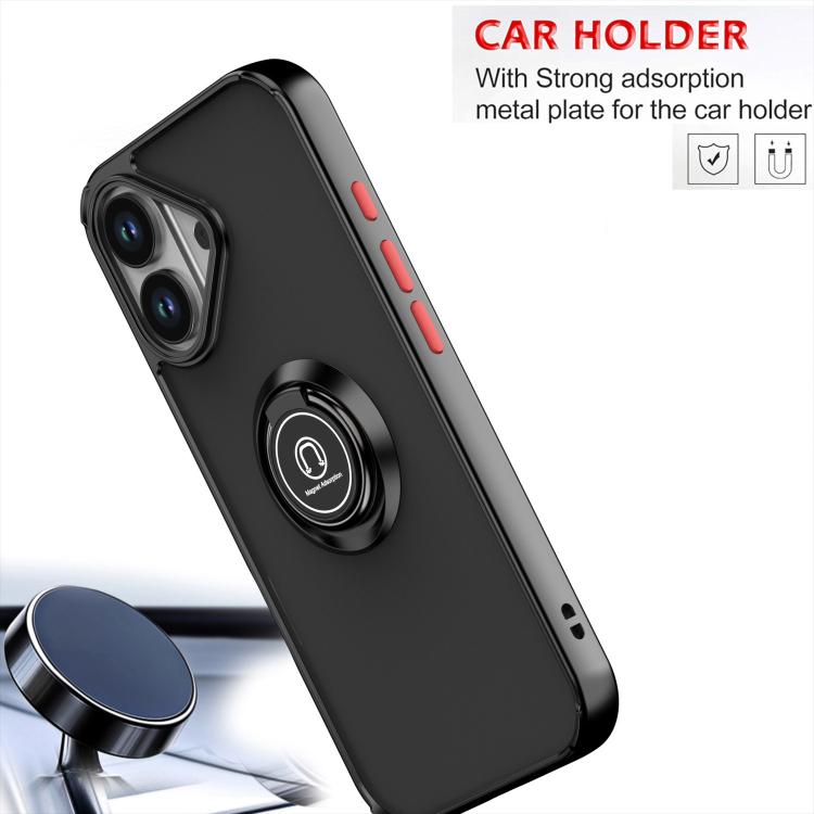 For iPhone 17 Q Shadow 1 Series TPU + PC Phone Case with Ring