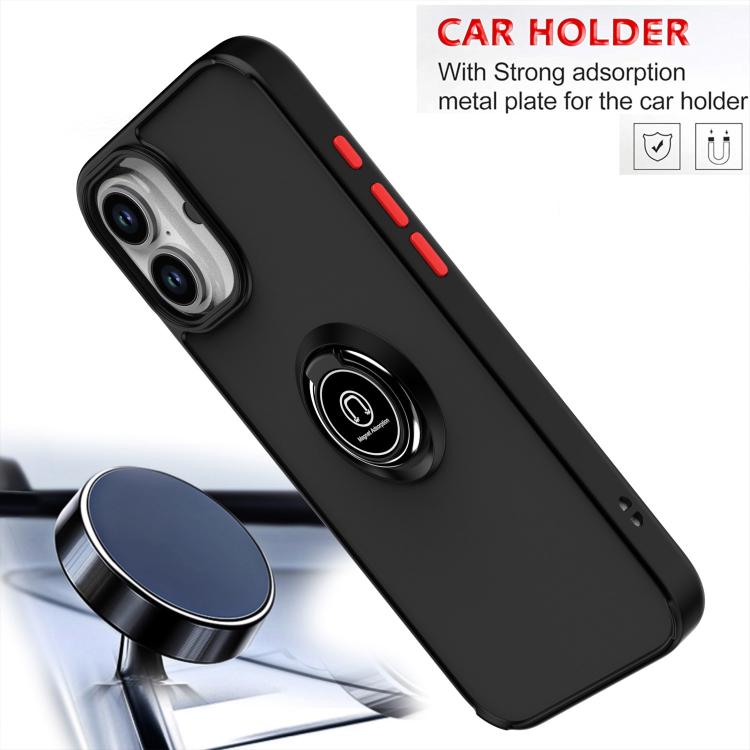 For iPhone 16 Plus Q Shadow 1 Series TPU + PC Phone Case with Ring