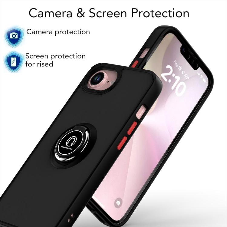 For iPhone 17e / 16e Q Shadow 1 Series TPU + PC Phone Case with Ring