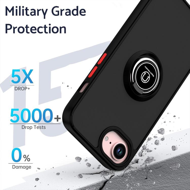 For iPhone 17e / 16e Q Shadow 1 Series TPU + PC Phone Case with Ring