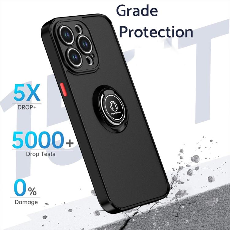 For iPhone 15 Pro Max Q Shadow 1 Series TPU + PC Phone Case with Ring