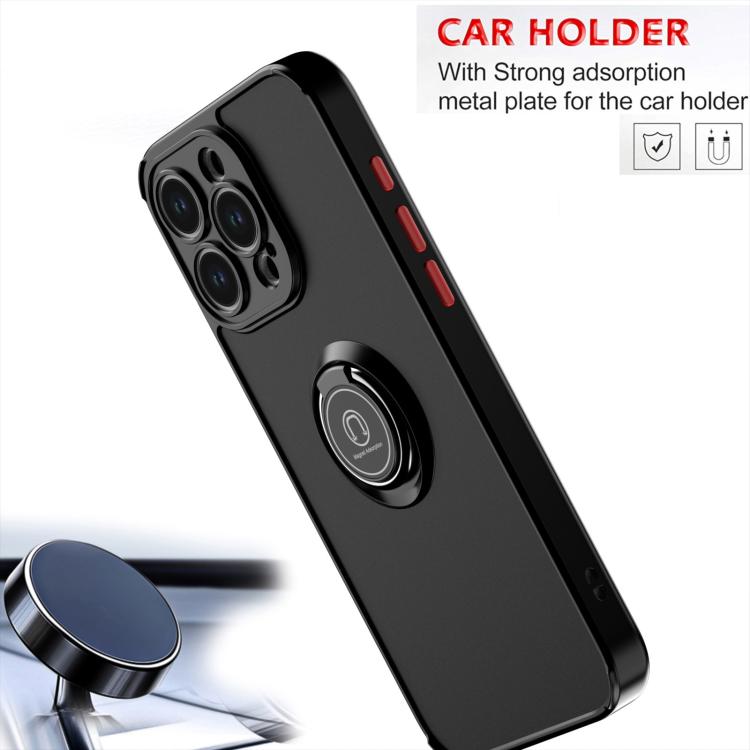 For iPhone 15 Pro Max Q Shadow 1 Series TPU + PC Phone Case with Ring