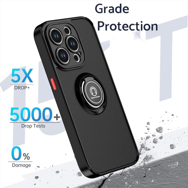 For iPhone 15 Pro Q Shadow 1 Series TPU + PC Phone Case with Ring