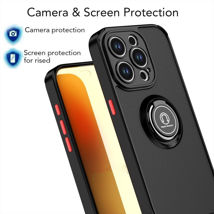 For iPhone 15 Pro Q Shadow 1 Series TPU + PC Phone Case with Ring