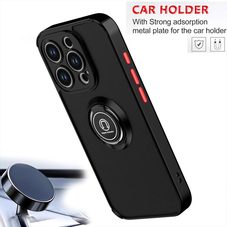 For iPhone 15 Pro Q Shadow 1 Series TPU + PC Phone Case with Ring