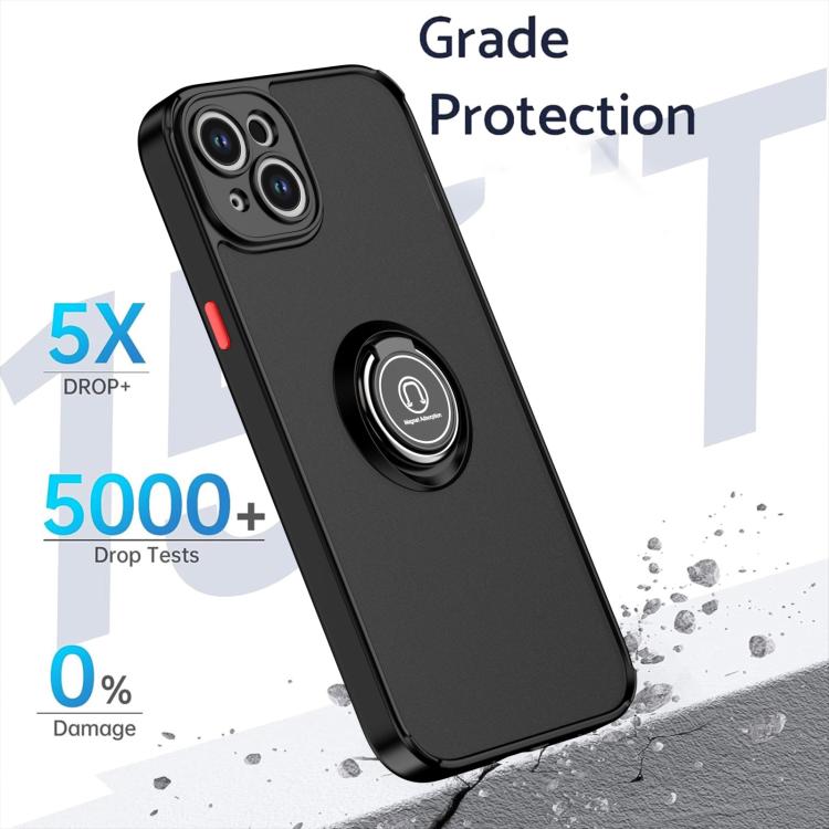 For iPhone 15 Plus Q Shadow 1 Series TPU + PC Phone Case with Ring