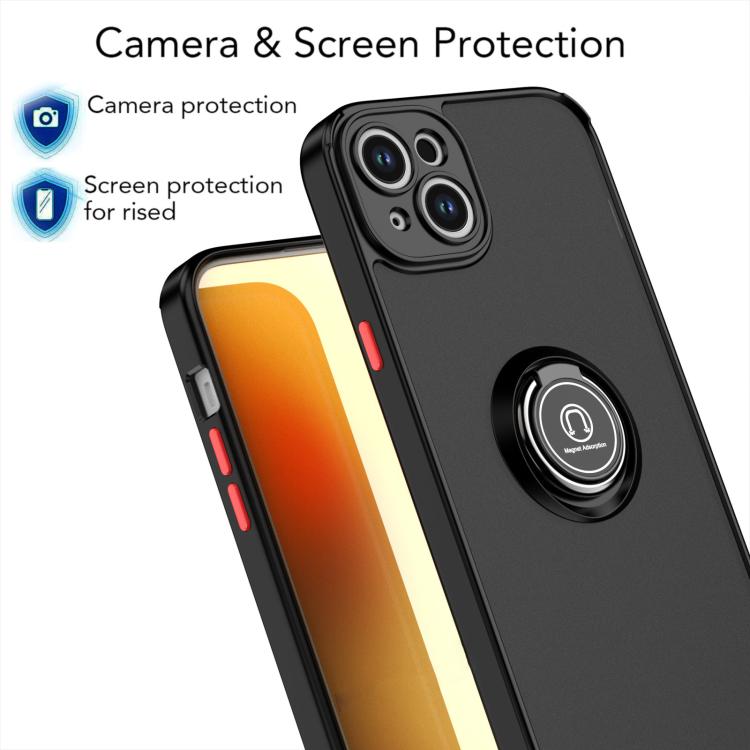 For iPhone 15 Plus Q Shadow 1 Series TPU + PC Phone Case with Ring