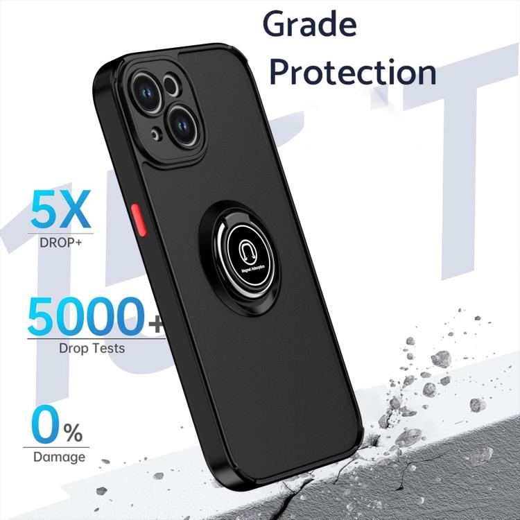 For iPhone 15 Q Shadow 1 Series TPU + PC Phone Case with Ring