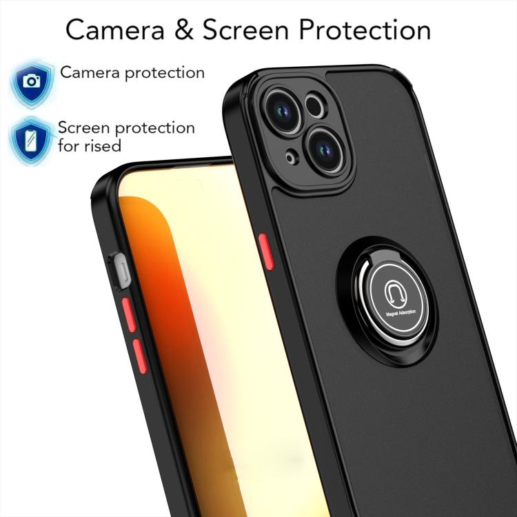 For iPhone 15 Q Shadow 1 Series TPU + PC Phone Case with Ring