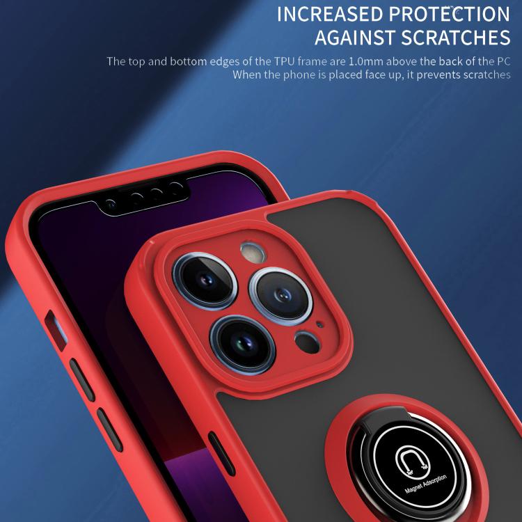 For iPhone 13 Pro Q Shadow 1 Series TPU + PC Phone Case with Ring