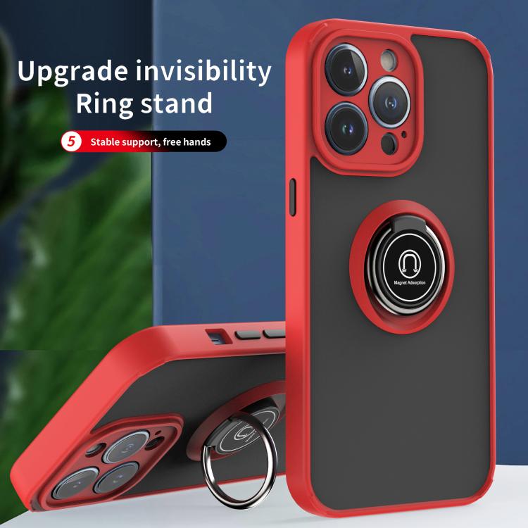 For iPhone 13 Pro Q Shadow 1 Series TPU + PC Phone Case with Ring