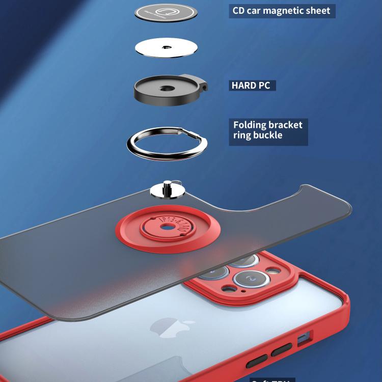 For iPhone 13 Pro Q Shadow 1 Series TPU + PC Phone Case with Ring