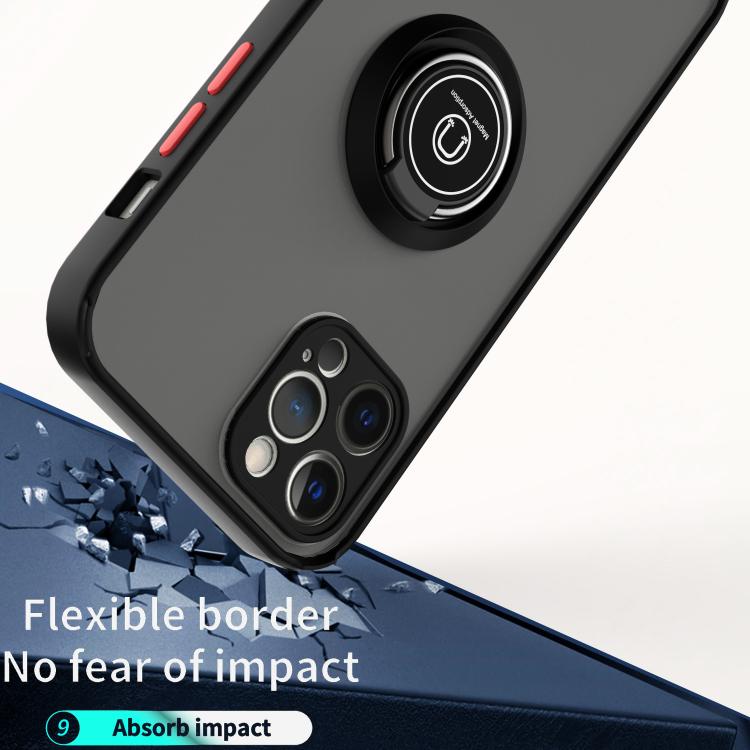 For iPhone 12 Pro Q Shadow 1 Series TPU + PC Phone Case with Ring