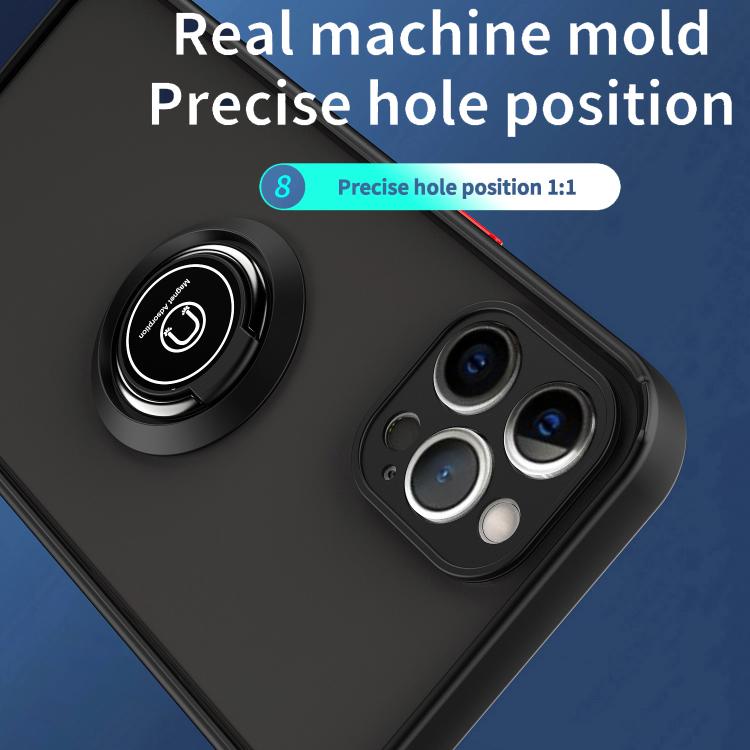 For iPhone 12 Pro Max Q Shadow 1 Series TPU + PC Phone Case with Ring