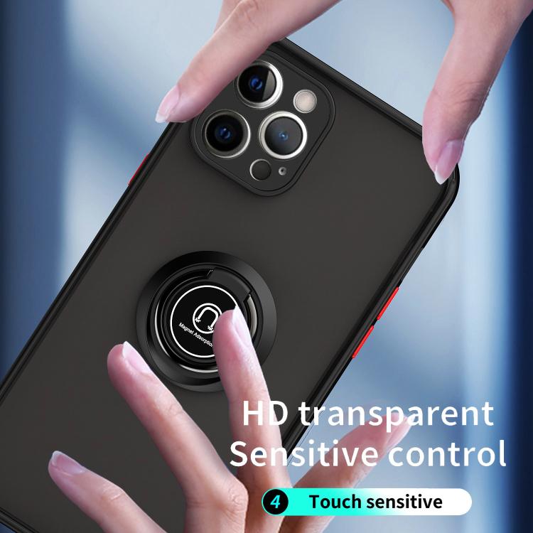 For iPhone 12 Pro Max Q Shadow 1 Series TPU + PC Phone Case with Ring