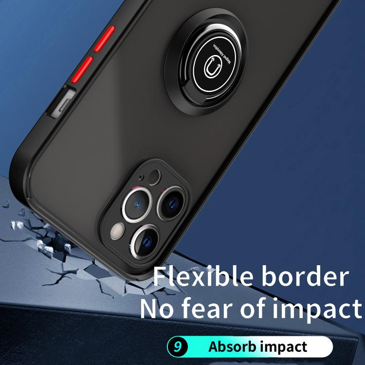 For iPhone 12 Pro Max Q Shadow 1 Series TPU + PC Phone Case with Ring