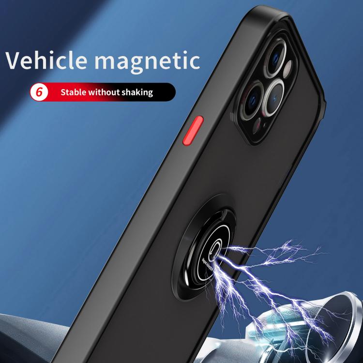 For iPhone 12 Pro Max Q Shadow 1 Series TPU + PC Phone Case with Ring