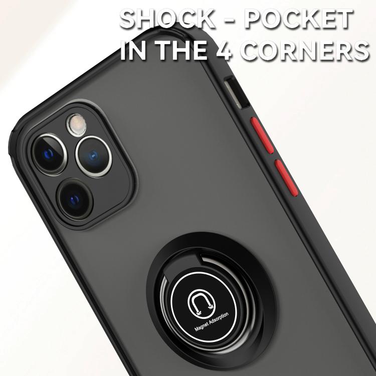 For iPhone 12 Q Shadow 1 Series TPU + PC Phone Case with Ring