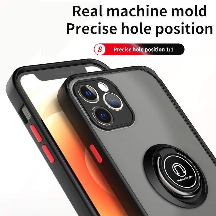 For iPhone 12 Q Shadow 1 Series TPU + PC Phone Case with Ring