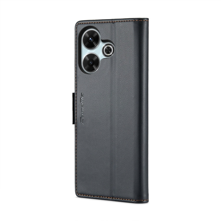 For Redmi 13 CaseMe 023 Butterfly Buckle Litchi Texture RFID Anti-theft Leather Phone Case