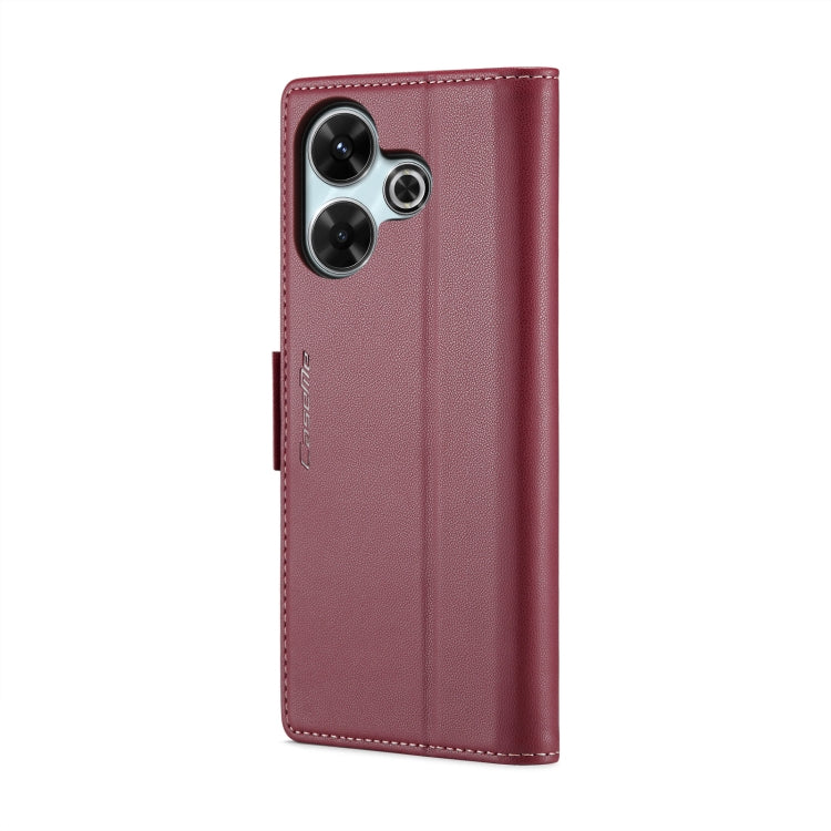 For Redmi 13 CaseMe 023 Butterfly Buckle Litchi Texture RFID Anti-theft Leather Phone Case