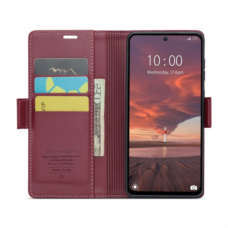 For Redmi 13 CaseMe 023 Butterfly Buckle Litchi Texture RFID Anti-theft Leather Phone Case