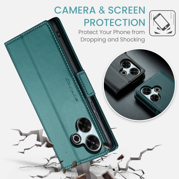 For Redmi 13 CaseMe 023 Butterfly Buckle Litchi Texture RFID Anti-theft Leather Phone Case