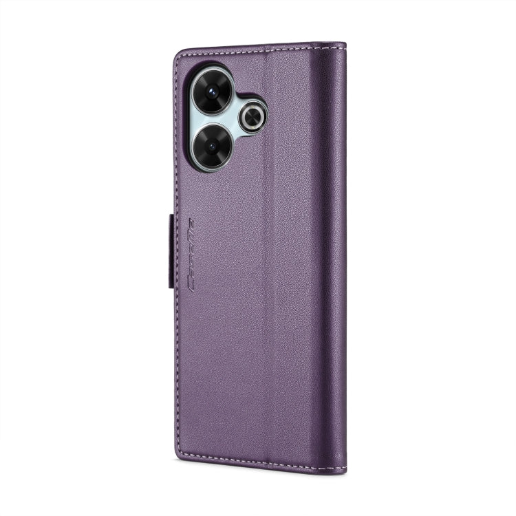 For Redmi 13 CaseMe 023 Butterfly Buckle Litchi Texture RFID Anti-theft Leather Phone Case