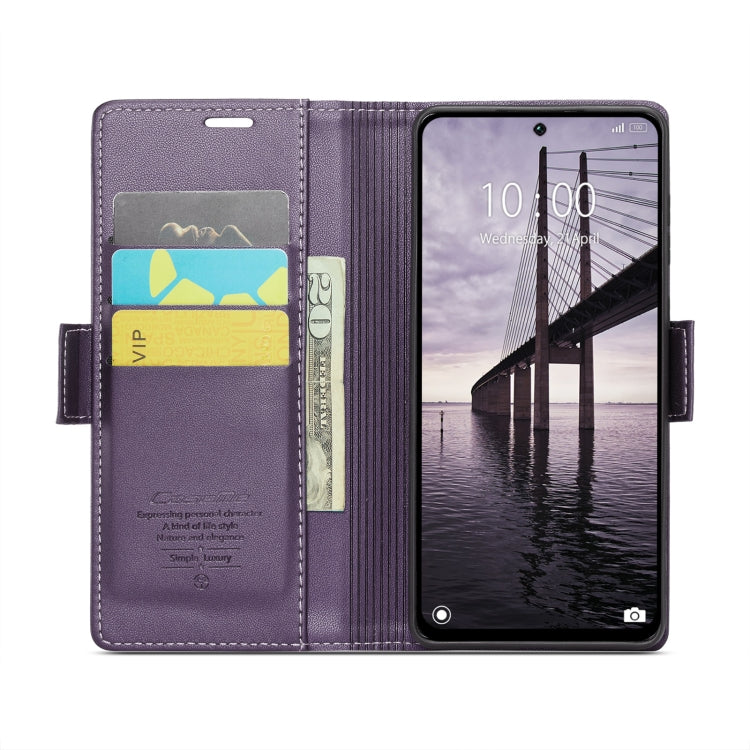For Redmi 13 CaseMe 023 Butterfly Buckle Litchi Texture RFID Anti-theft Leather Phone Case