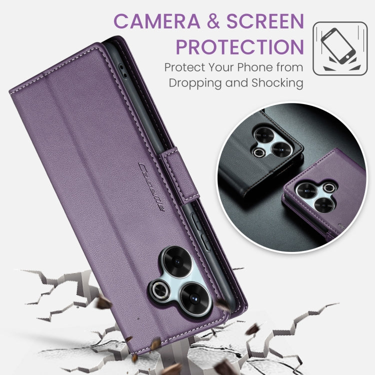 For Redmi 13 CaseMe 023 Butterfly Buckle Litchi Texture RFID Anti-theft Leather Phone Case