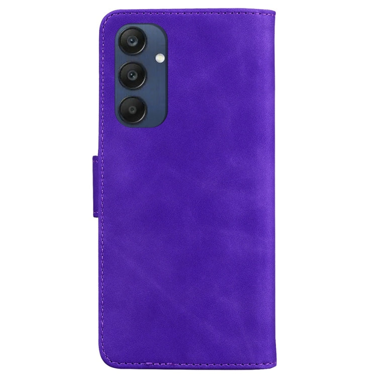 For Samsung Galaxy M35 Skin Feel Pure Color Flip Leather Phone Case