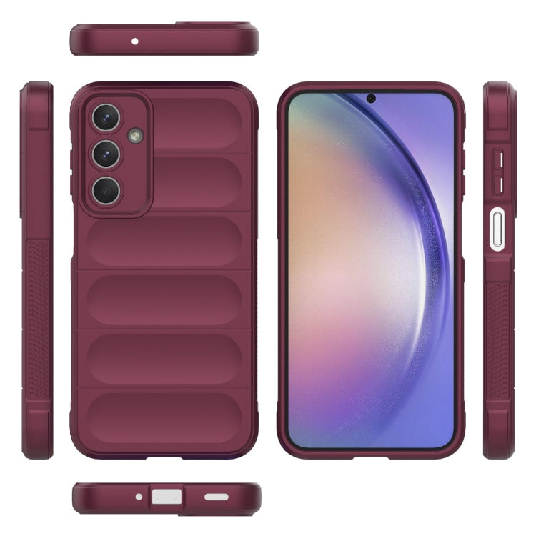 For Samsung Galaxy M35 Magic Shield TPU + Flannel Phone Case