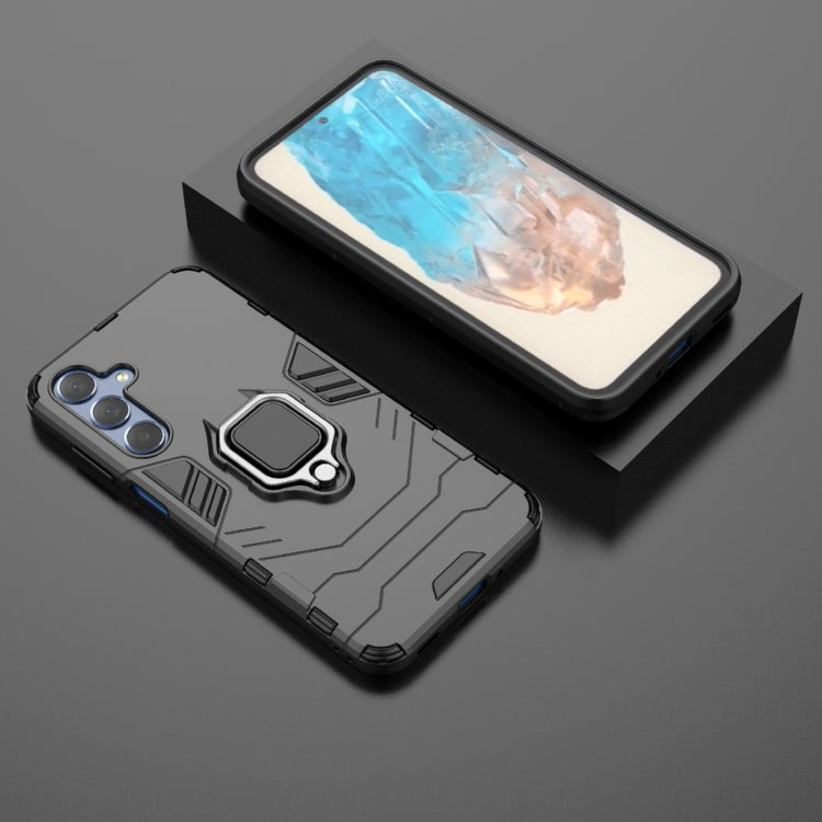 For Samsung Galaxy M35 PC + TPU Shockproof Protective Phone Case with Magnetic Ring Holder