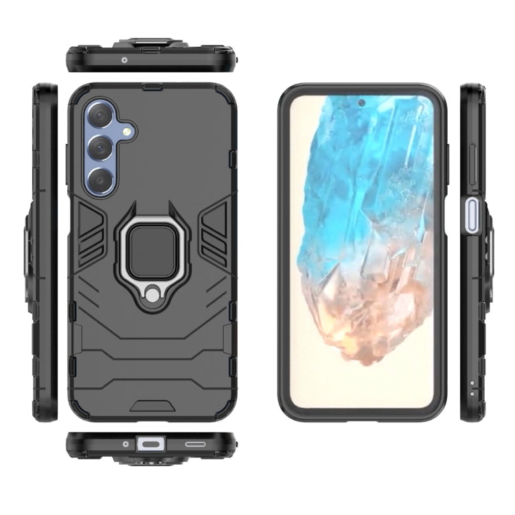 For Samsung Galaxy M35 PC + TPU Shockproof Protective Phone Case with Magnetic Ring Holder