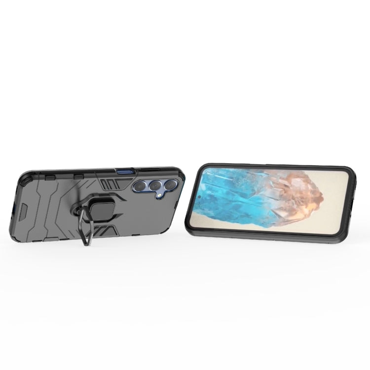 For Samsung Galaxy M35 PC + TPU Shockproof Protective Phone Case with Magnetic Ring Holder