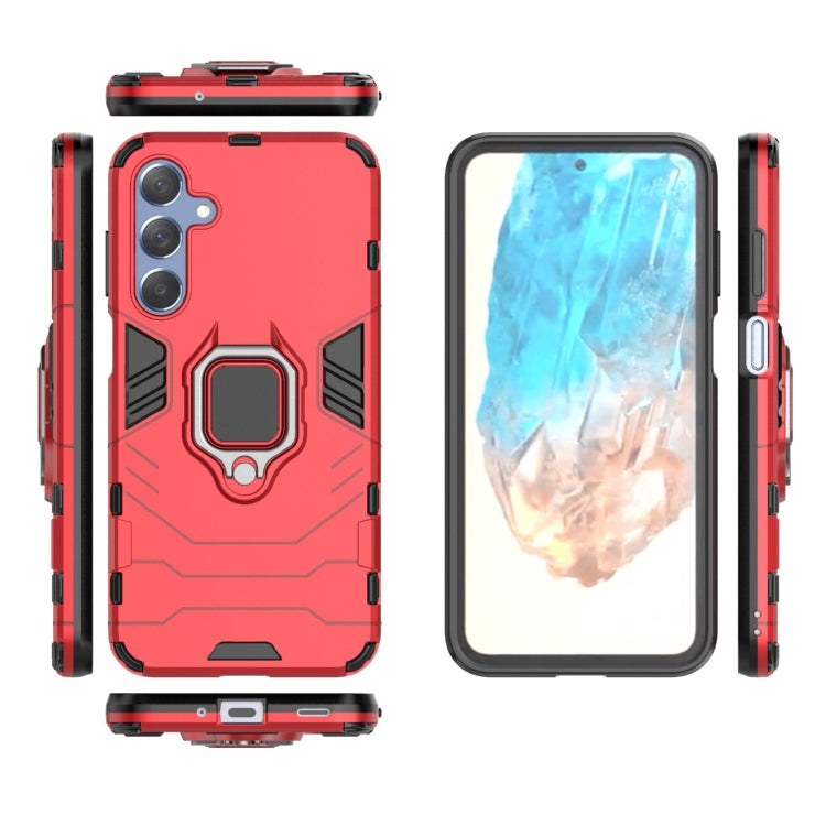 For Samsung Galaxy M35 PC + TPU Shockproof Protective Phone Case with Magnetic Ring Holder