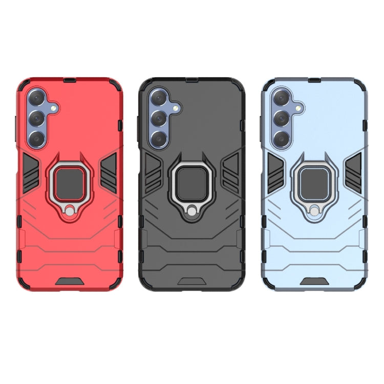 For Samsung Galaxy M35 PC + TPU Shockproof Protective Phone Case with Magnetic Ring Holder