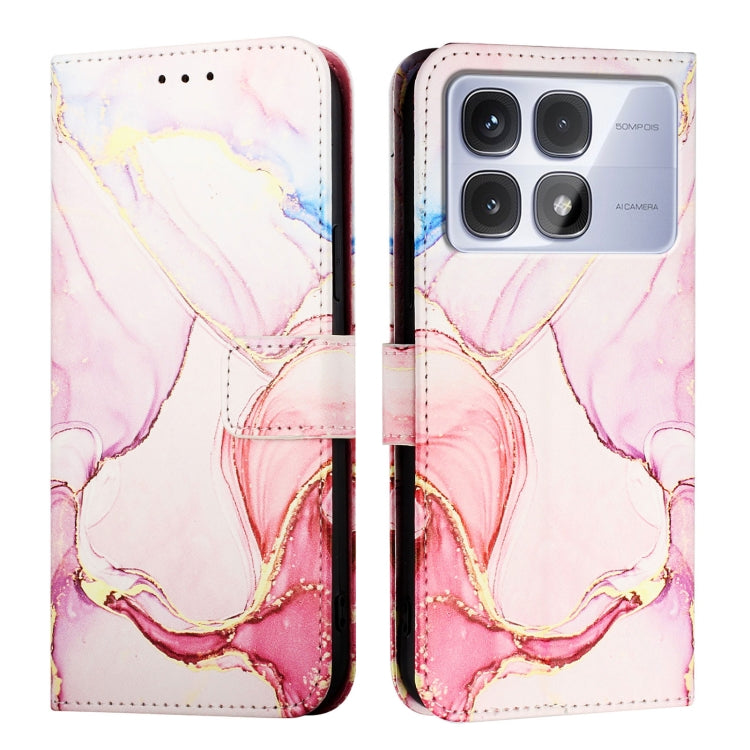For Redmi K70 Ultra 5G Global PT003 Marble Pattern Flip Leather Phone Case