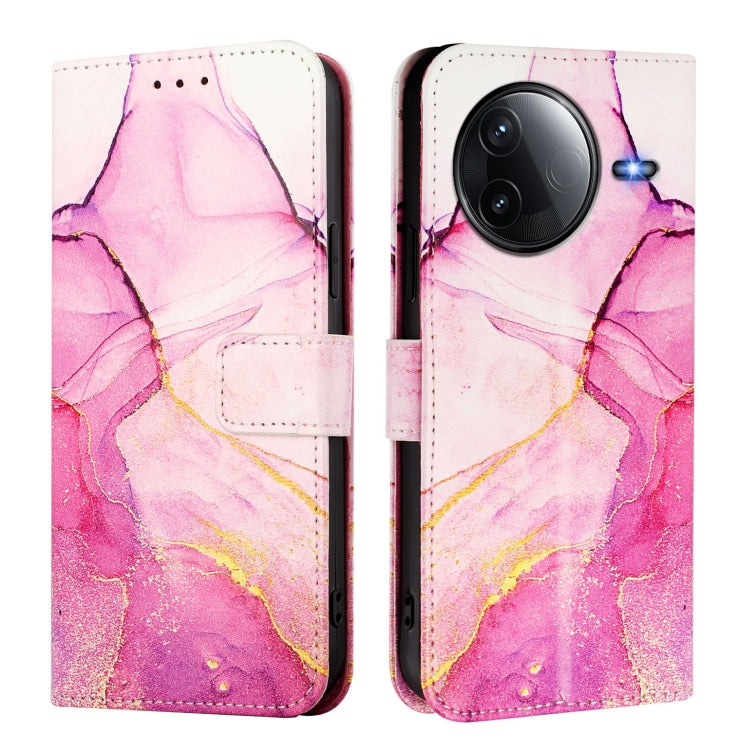 For Redmi K80 / K80 Pro PT003 Marble Pattern Flip Leather Phone Case