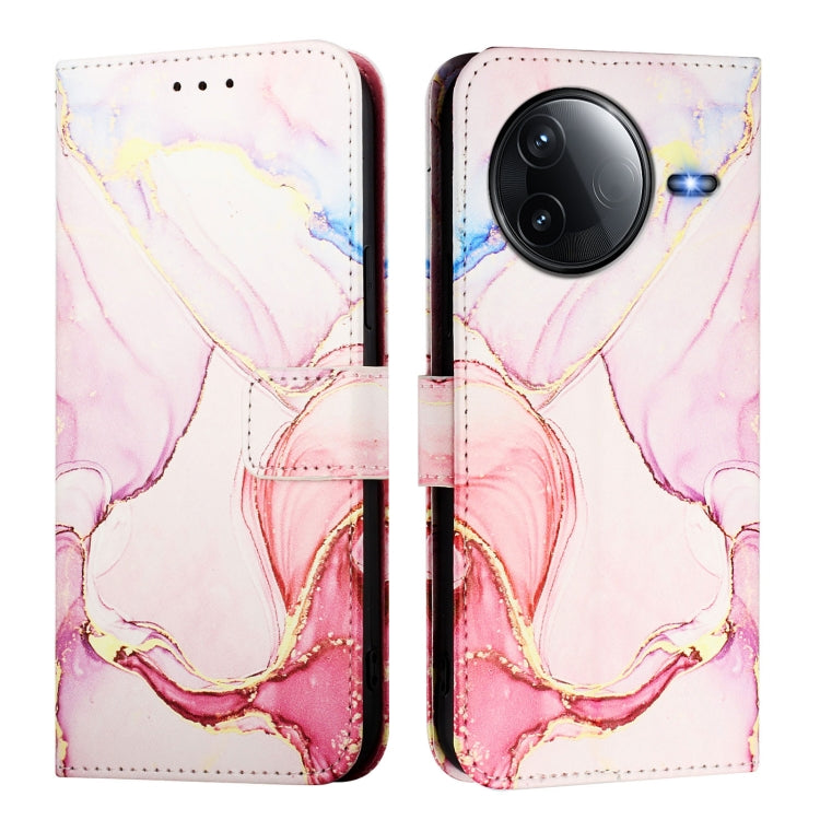For Redmi K80 / K80 Pro PT003 Marble Pattern Flip Leather Phone Case