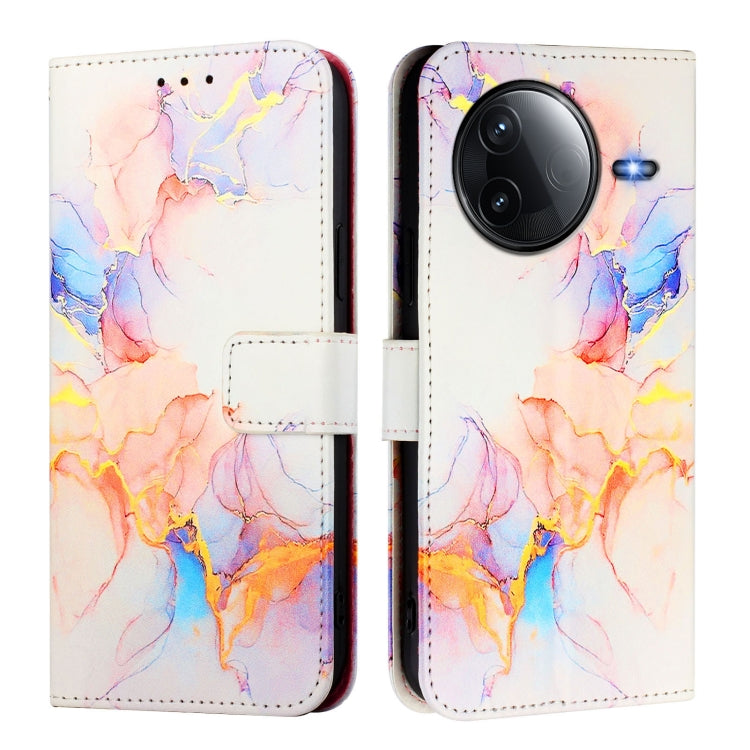 For Redmi K80 / K80 Pro PT003 Marble Pattern Flip Leather Phone Case