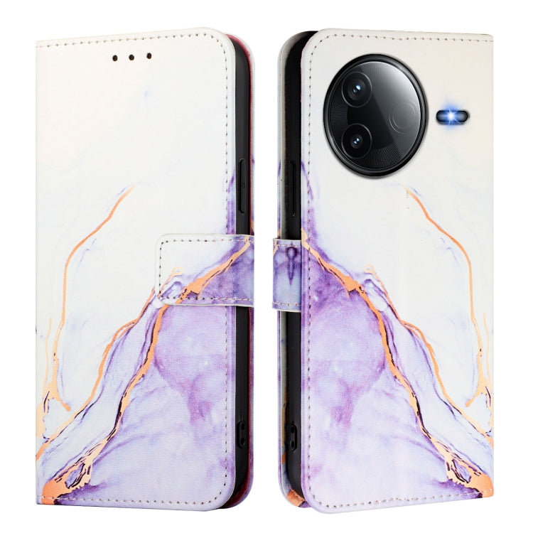 For Redmi K80 / K80 Pro PT003 Marble Pattern Flip Leather Phone Case