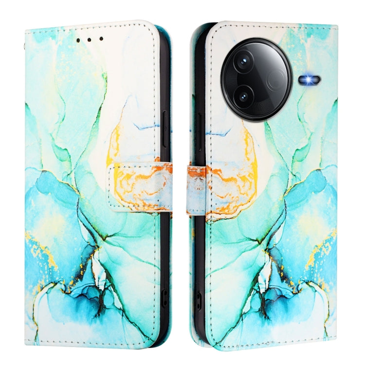 For Redmi K80 / K80 Pro PT003 Marble Pattern Flip Leather Phone Case