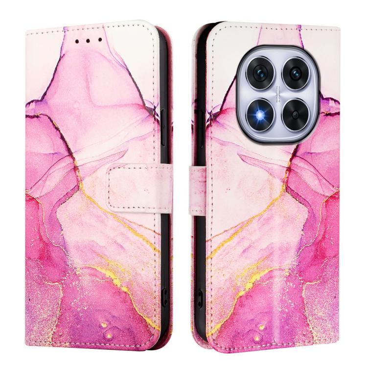 For Redmi Note 14 Pro 4G PT003 Marble Pattern Flip Leather Phone Case