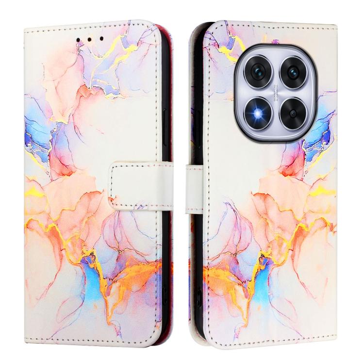 For Redmi Note 14 Pro 4G PT003 Marble Pattern Flip Leather Phone Case
