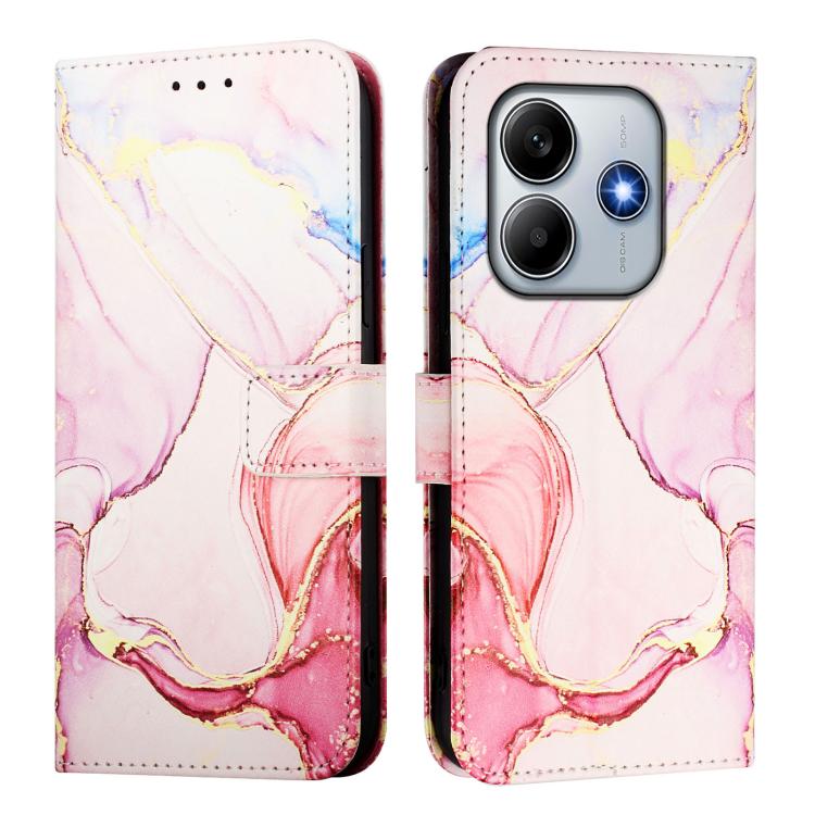 For Redmi Note 14 5G Global PT003 Marble Pattern Flip Leather Phone Case