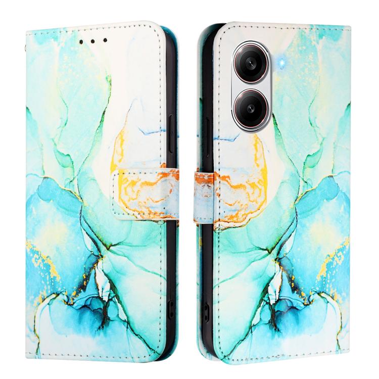 For Redmi Turbo 4 PT003 Marble Pattern Flip Leather Phone Case