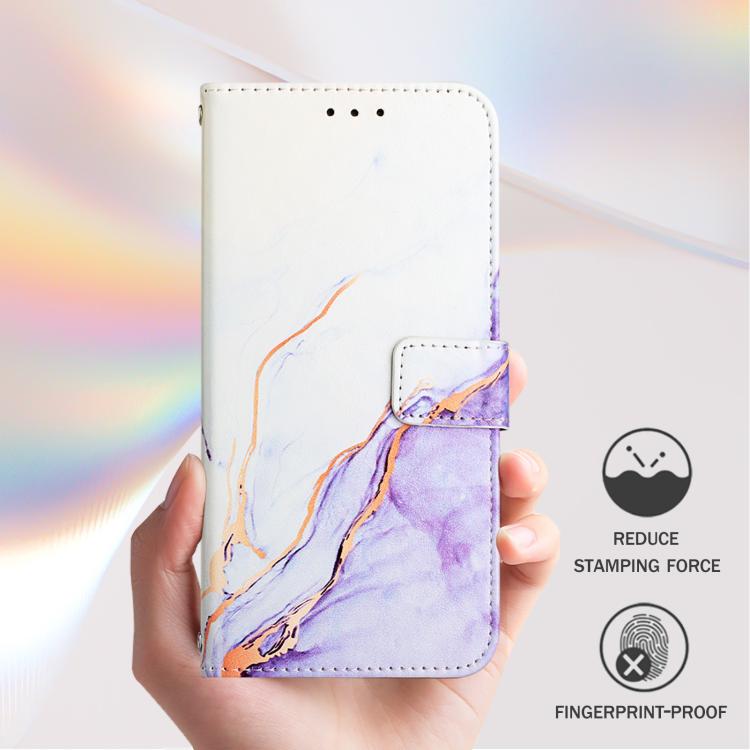 For Redmi Note 14 4G 164.84mm PT003 Marble Pattern Flip Leather Phone Case