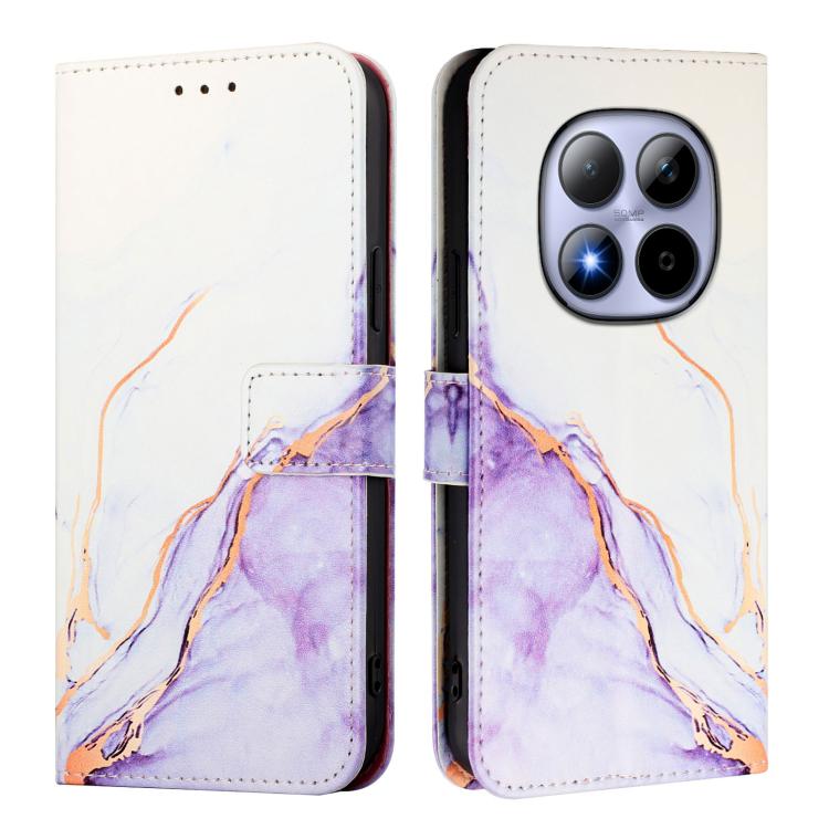 For Redmi Note 15 Pro 5G Global 163.6mm PT003 Marble Pattern Flip Leather Phone Case