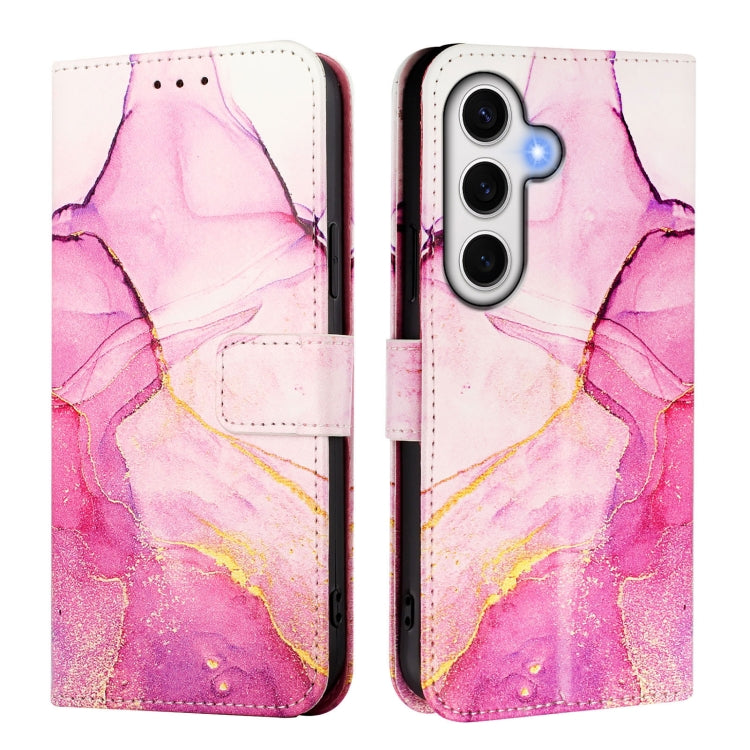 For Samsung Galaxy S24 FE 5G PT003 Marble Pattern Flip Leather Phone Case
